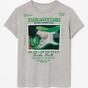 Zadig & Voltaire Zoe Guitar Graphic Tee, Women’s XS